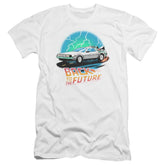 Back To The Future BTTF Airbrush Men's Ultra-Soft 30/1 Cotton Slim Short-Sleeve T-Shirt